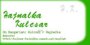 hajnalka kulcsar business card